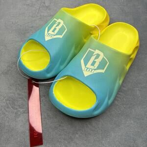 Baseball Lifestyle 101 Blueberry Lemonade Slides Youth 2/3 Kids Sandals NWT